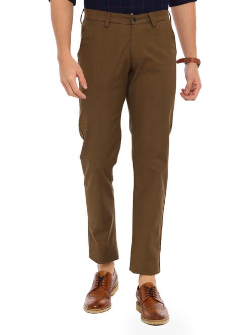 olive green checkered chinos - 17420467 - Very Small Image - 1