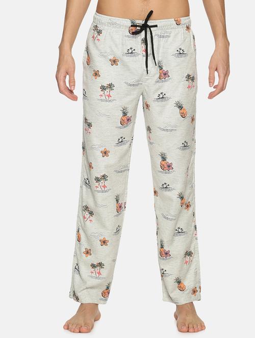 grey printed pyjama - 17420522 - Standard Image - 1