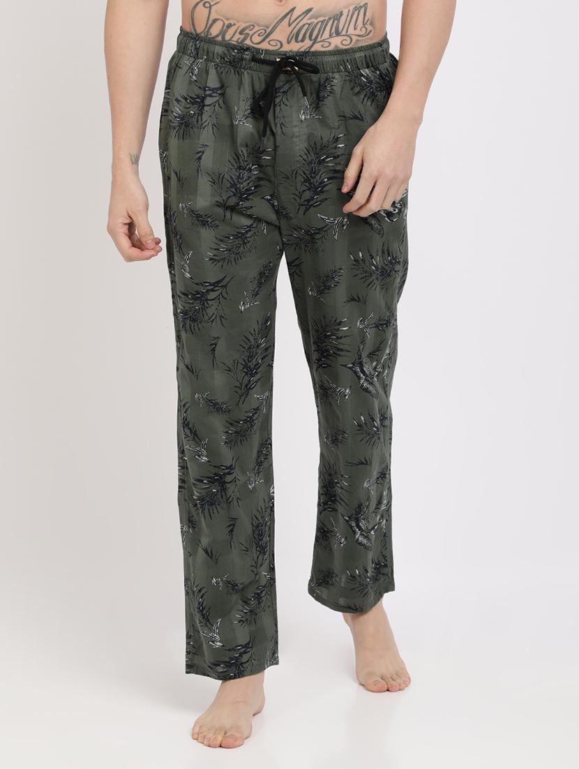 olive green printed pyjama - 17420531 - Zoom Image - 1