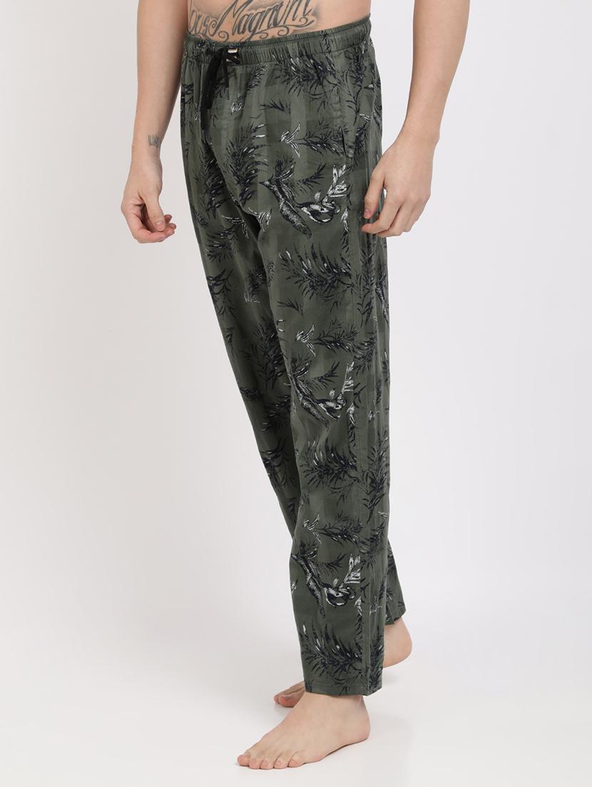 olive green printed pyjama - 17420531 - Zoom Image - 2