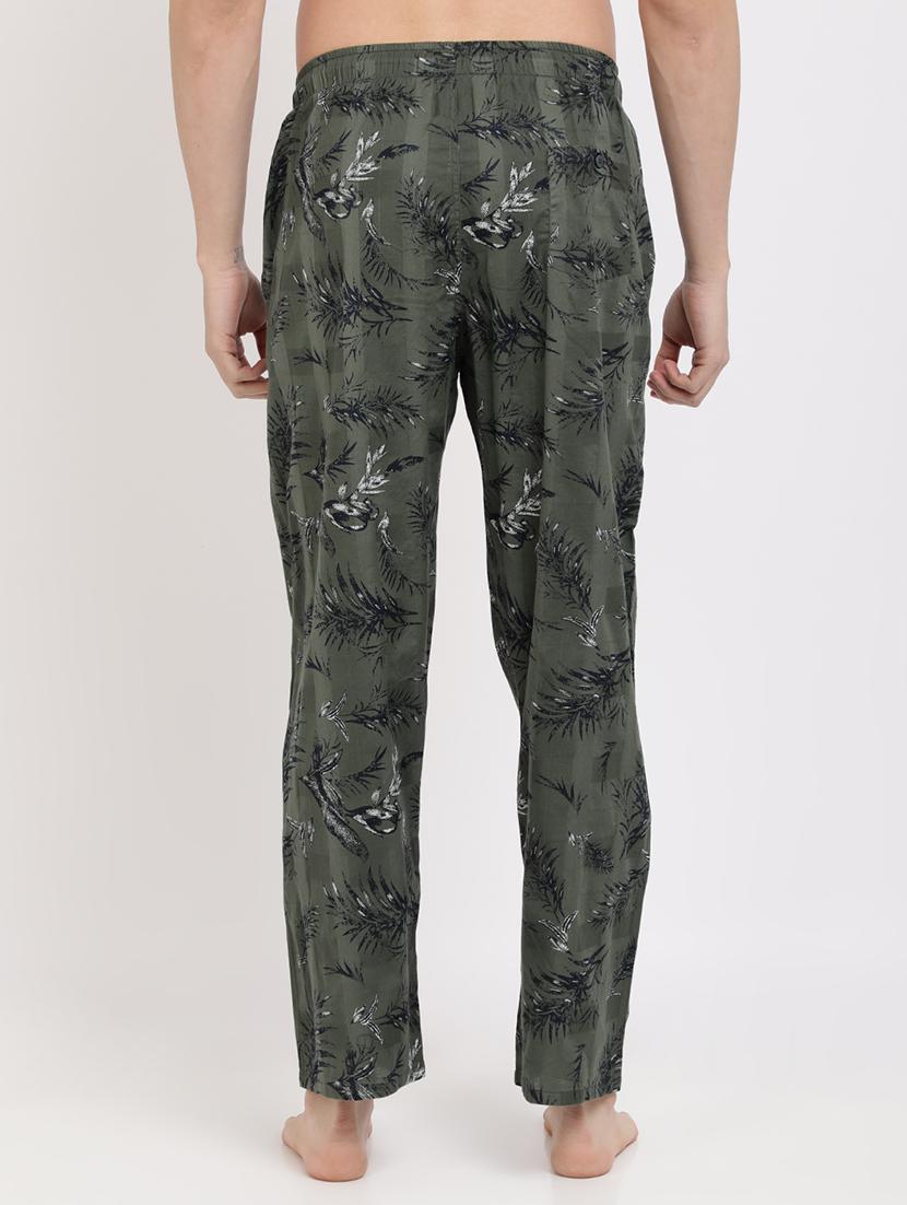 olive green printed pyjama - 17420531 - Zoom Image - 3
