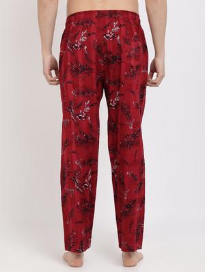 maroon printed pyjama - 17420532 - Standard Image - 3