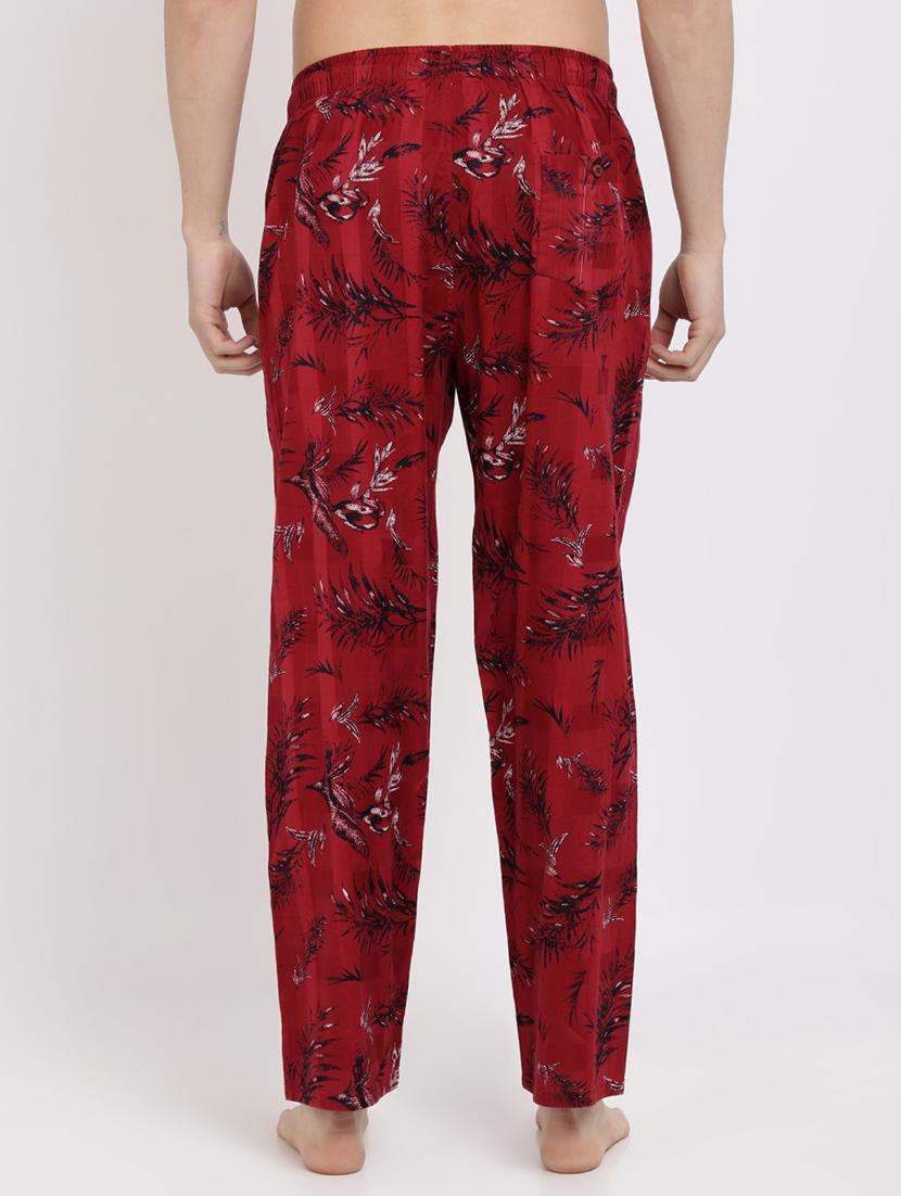 maroon printed pyjama - 17420532 - Zoom Image - 3