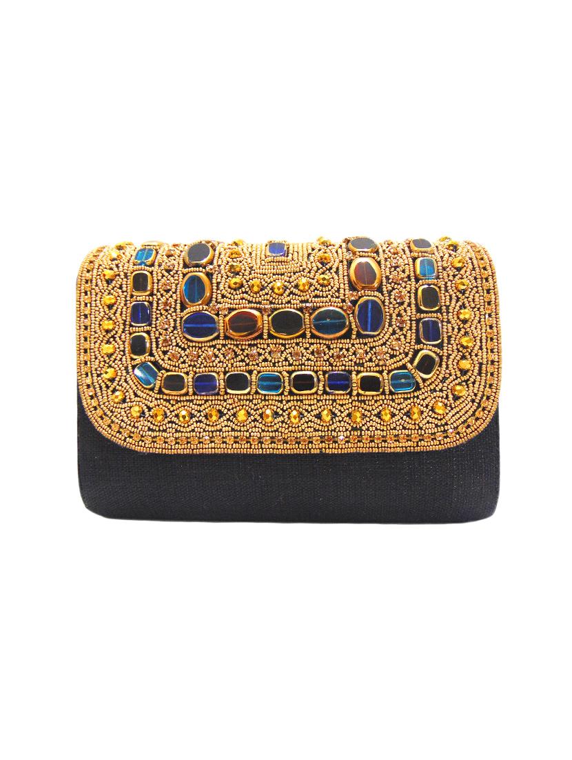 black leatherette box clutch - 17420646 - Zoom Image - 1