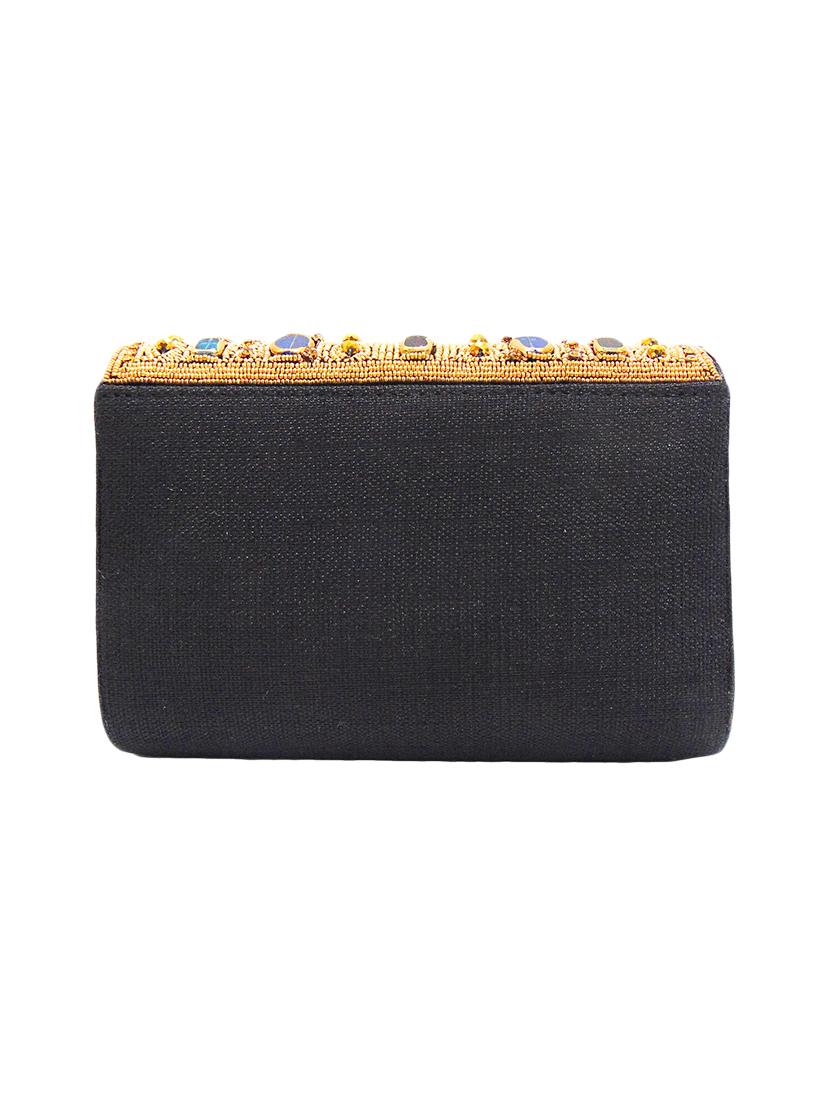 black leatherette box clutch - 17420646 - Zoom Image - 2