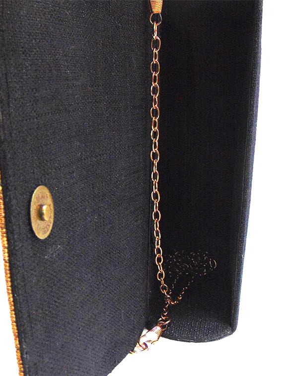 black leatherette box clutch - 17420646 - Zoom Image - 3