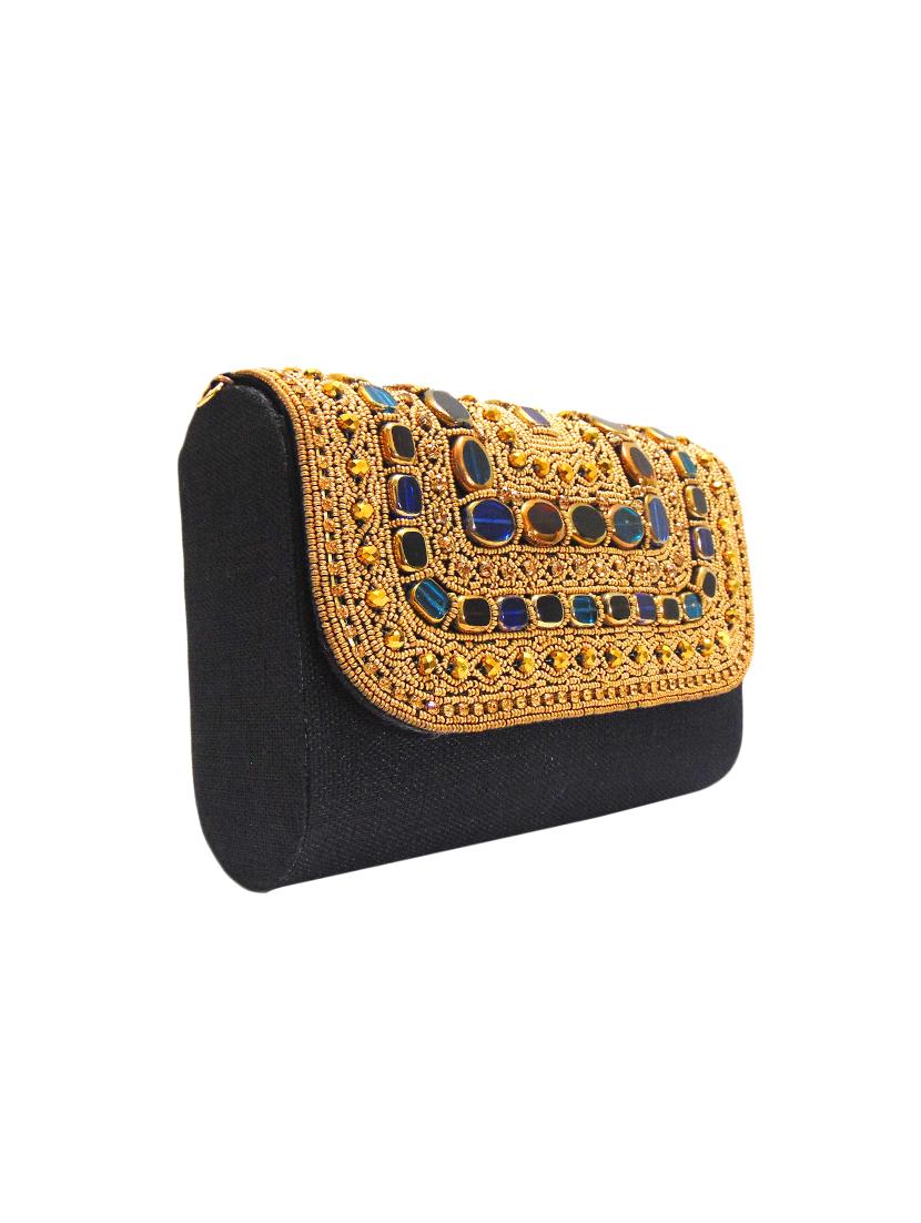 black leatherette box clutch - 17420646 - Zoom Image - 4