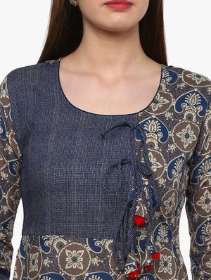 floral anarkali kurta - 17420697 - Standard Image - 4