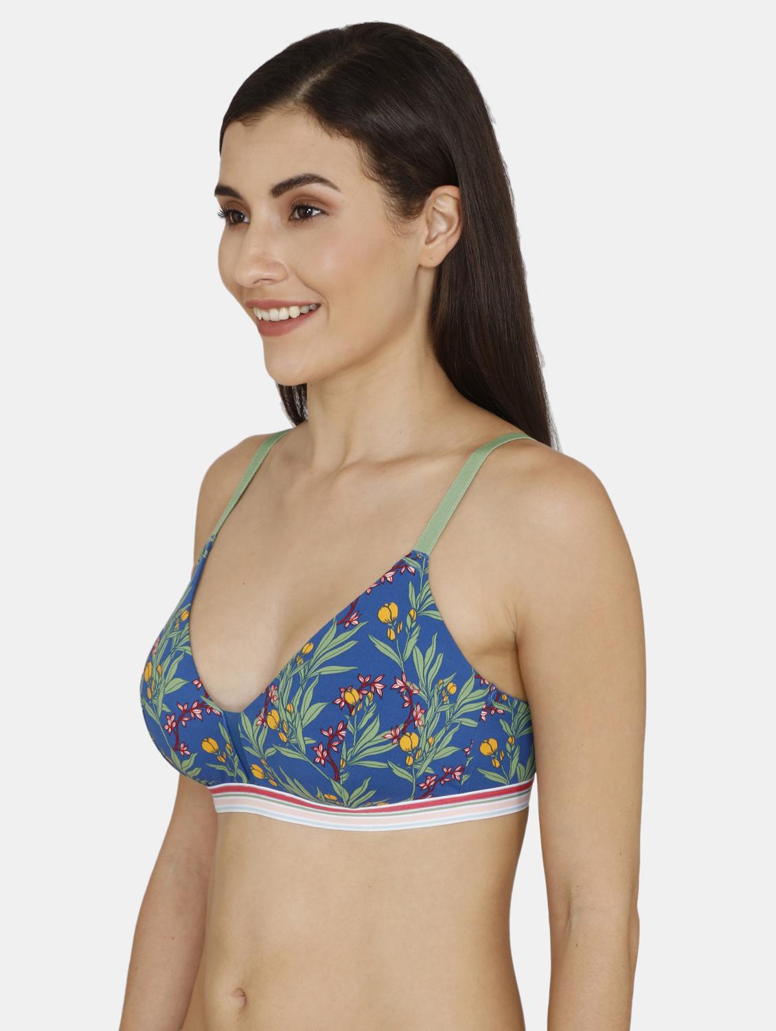 blue floral t-shirt bra - 17420950 - Zoom Image - 2