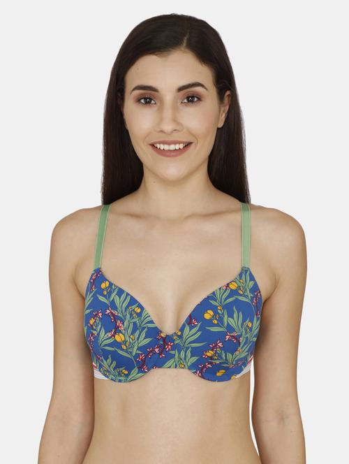 blue floral t-shirt bra - 17420952 - Standard Image - 1