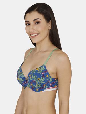 blue floral t-shirt bra - 17420952 - Standard Image - 3