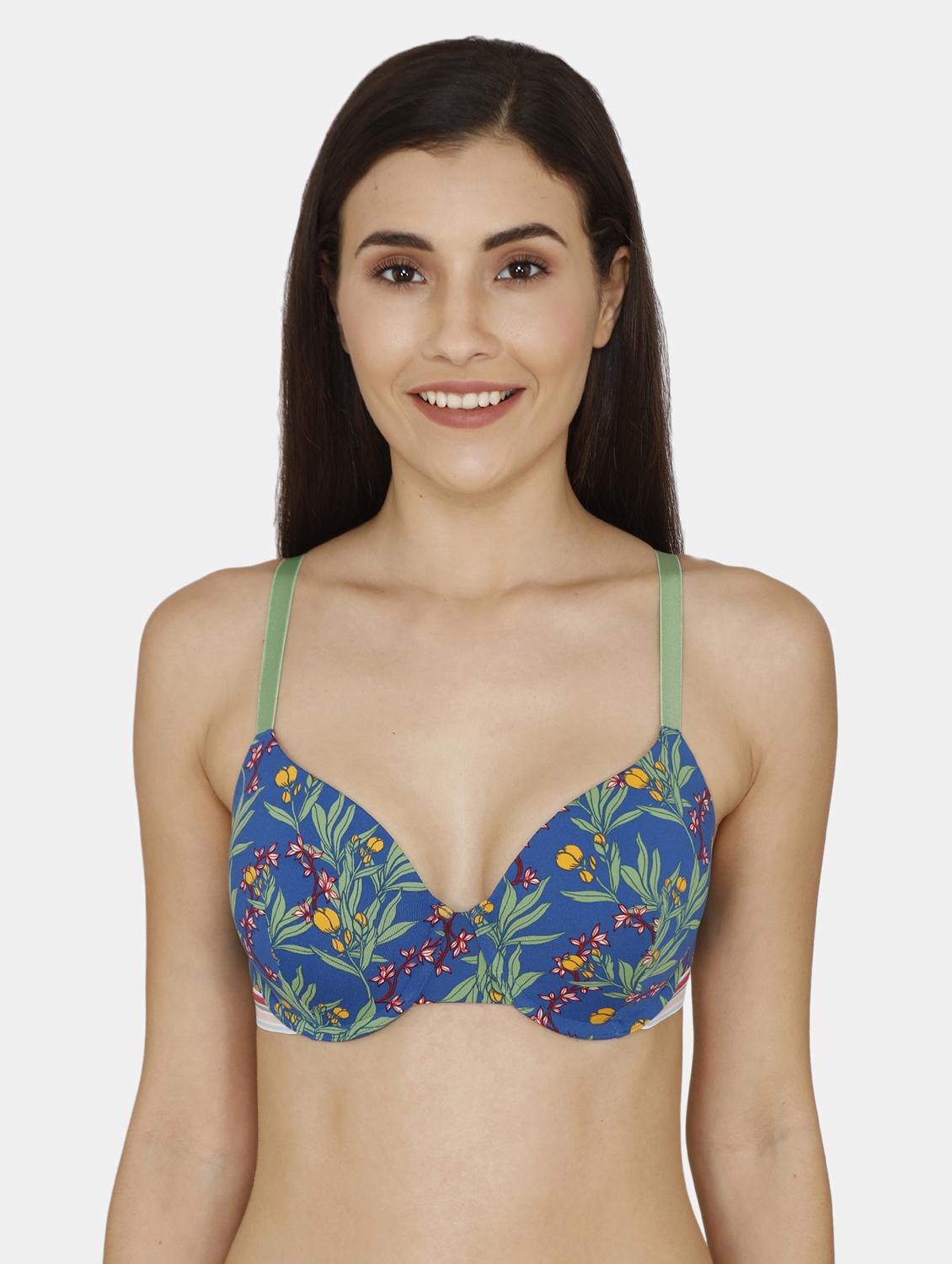 blue floral t-shirt bra - 17420952 - Zoom Image - 1