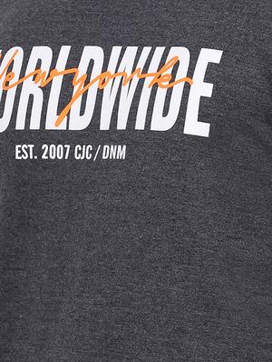 grey chest print sweatshirt - 17421219 - Standard Image - 5