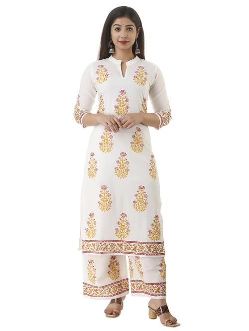 printed kurta palazzo set - 17421580 - Standard Image - 1