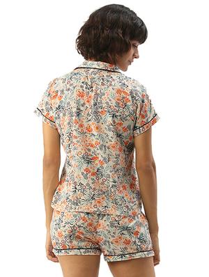 multi colored cotton shorts set nightwear - 17421633 - Standard Image - 3