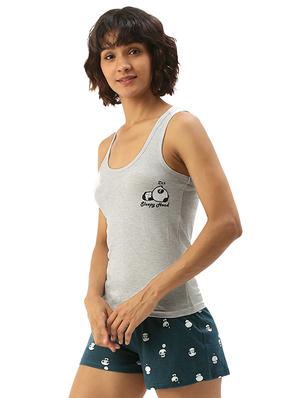 blue cotton shorts set nightwear - 17421637 - Standard Image - 2