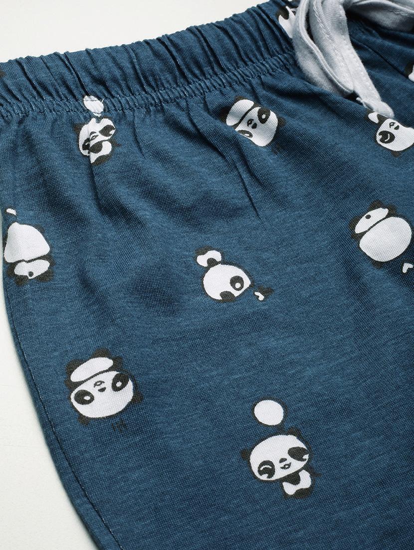 blue cotton shorts set nightwear - 17421637 - Zoom Image - 8