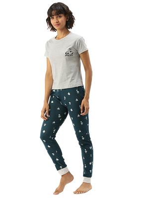 blue cotton pyjama set nightwear - 17421638 - Standard Image - 2