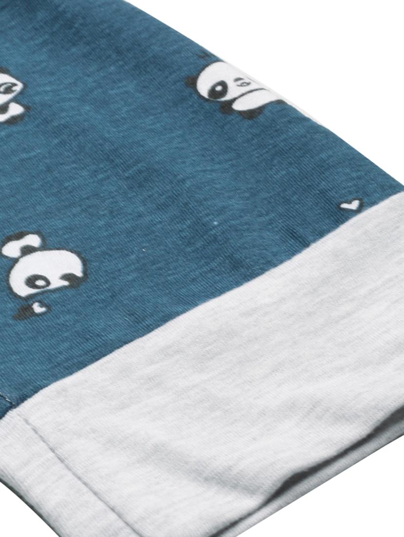 blue cotton pyjama set nightwear - 17421638 - Zoom Image - 4
