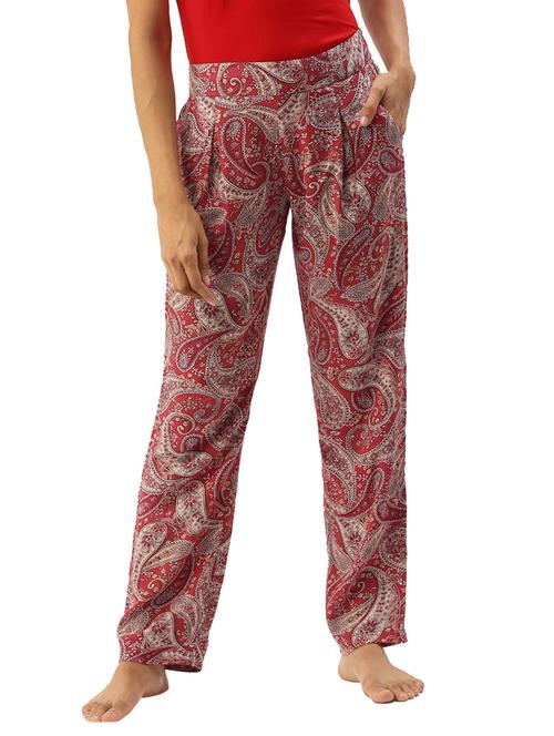 red rayon pajama - 17421648 - Standard Image - 1