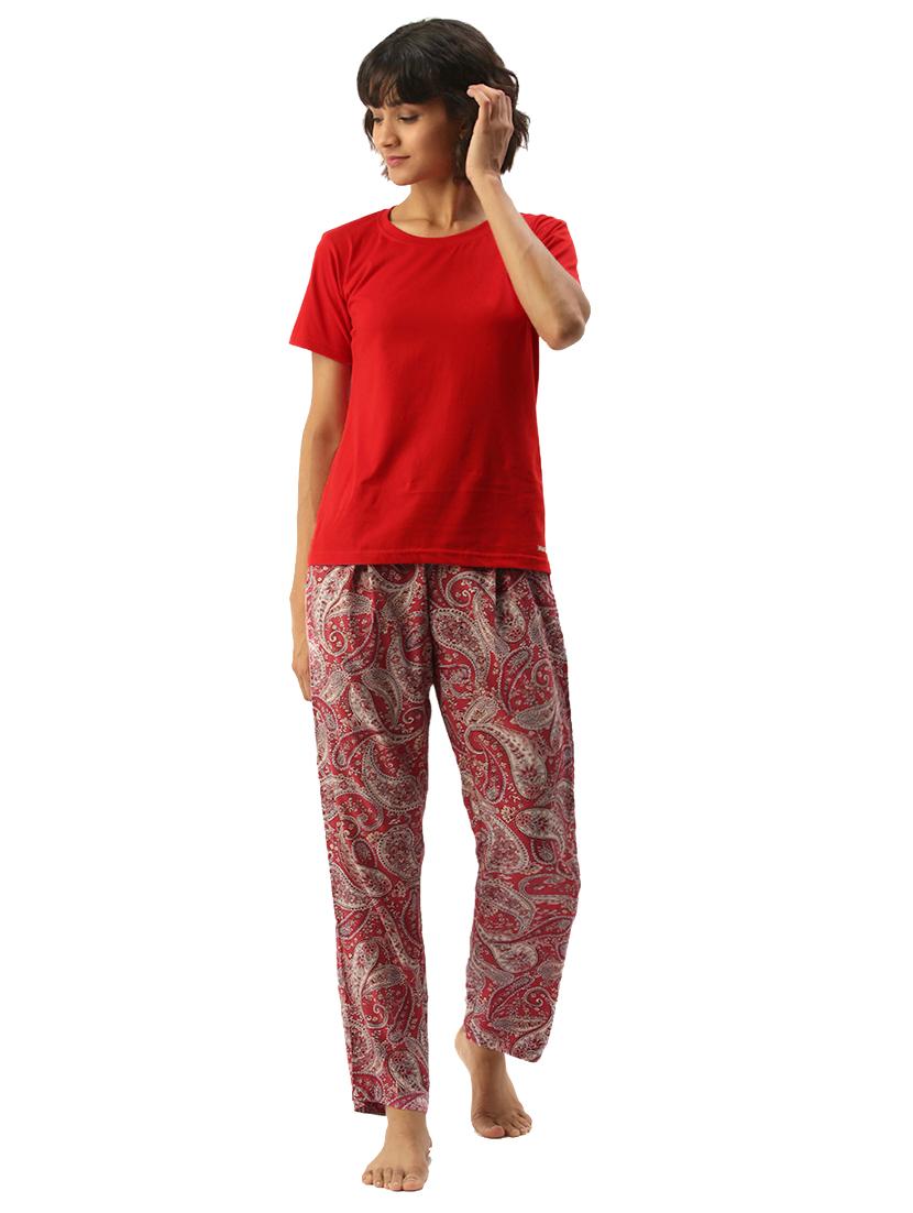 red rayon pajama - 17421648 - Zoom Image - 4