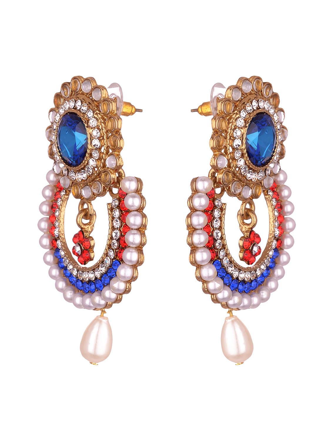 multi colored zinc chandellier earring - 17421703 - Zoom Image - 2