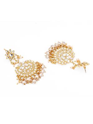 white zinc chandellier earring - 17421709 - Standard Image - 3