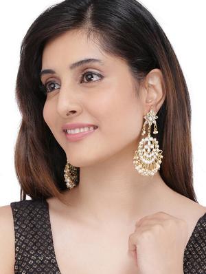 white zinc chandellier earring - 17421709 - Standard Image - 4