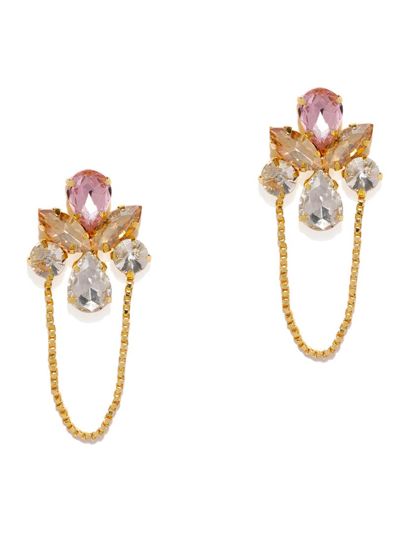 gold zinc chandellier earring - 17421714 - Zoom Image - 2
