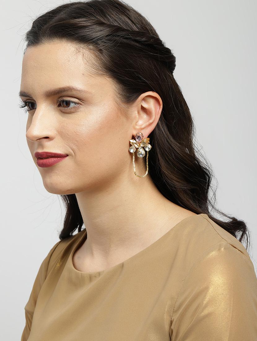gold zinc chandellier earring - 17421714 - Zoom Image - 4