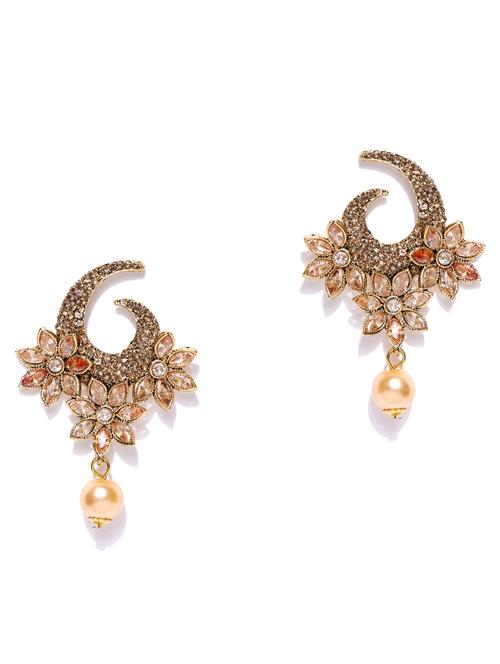gold zinc chandellier earring - 17421716 - Standard Image - 1