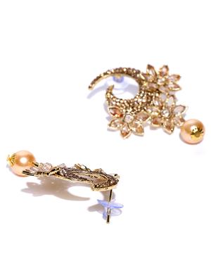 gold zinc chandellier earring - 17421716 - Standard Image - 2