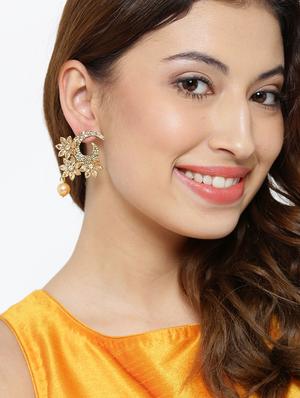 gold zinc chandellier earring - 17421716 - Standard Image - 3