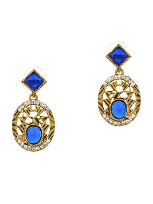 blue zinc chandellier earring - 17421723 - Standard Image - 1