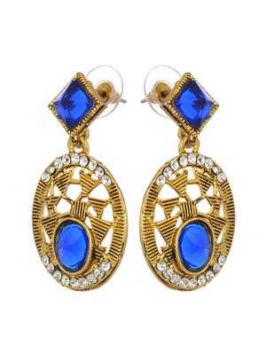blue zinc chandellier earring - 17421723 - Standard Image - 2
