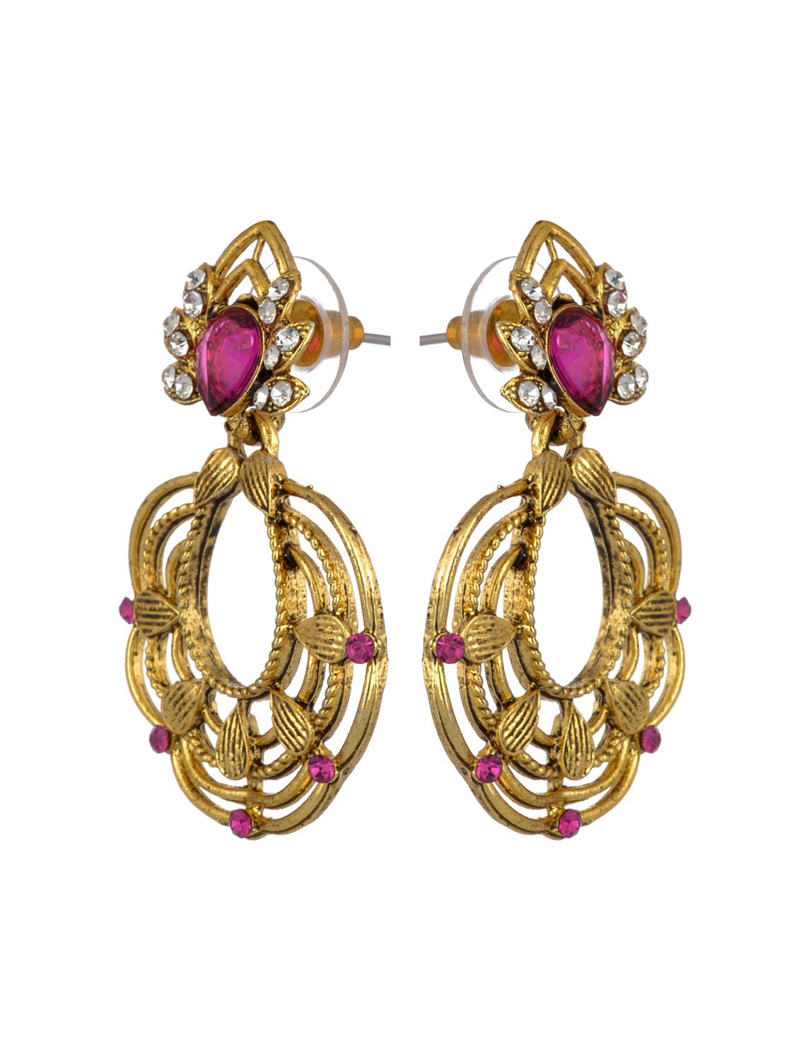 pink zinc chandellier earring - 17421724 - Zoom Image - 2