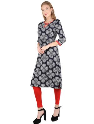 printed straight kurta - 17421754 - Standard Image - 2