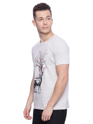 grey front print t-shirt - 17421795 - Standard Image - 2