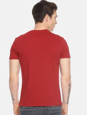 red chest print t-shirt - 17421797 - Standard Image - 3