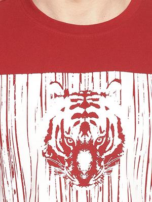 red chest print t-shirt - 17421797 - Standard Image - 5