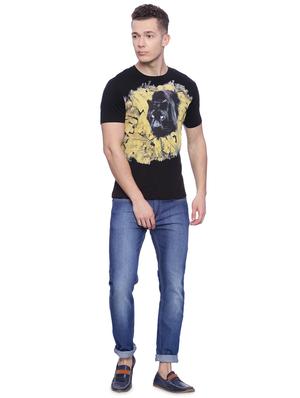 black front print t-shirt - 17421800 - Standard Image - 4