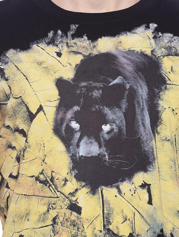 black front print t-shirt - 17421800 - Zoom Image - 5