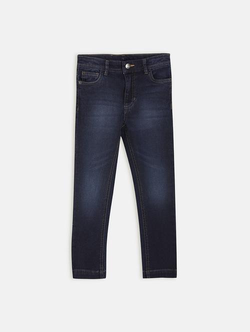 navy blue denim washed jean - 17421818 - Standard Image - 1