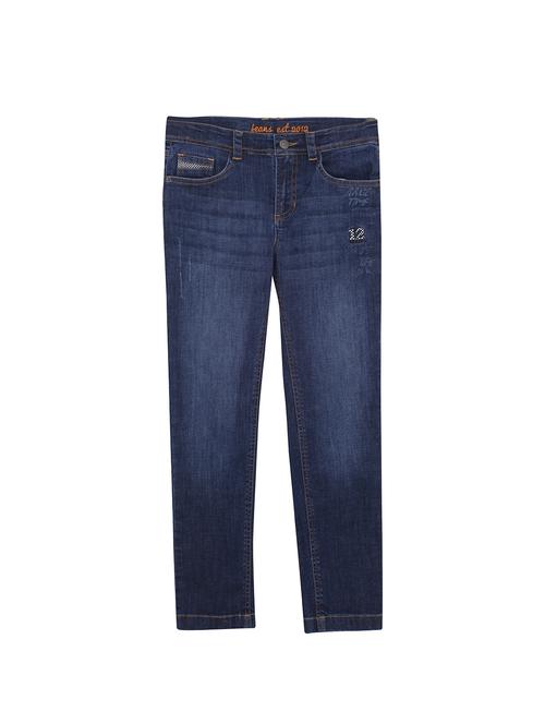 navy blue denim washed jean - 17421824 - Standard Image - 1