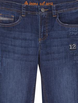 navy blue denim washed jean - 17421824 - Standard Image - 3