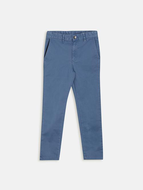 blue cotton chinos trouser - 17421853 - Standard Image - 1