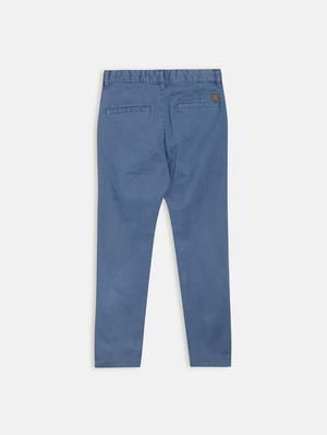 blue cotton chinos trouser - 17421853 - Standard Image - 2