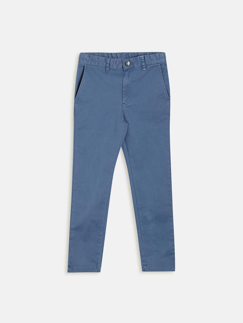 blue cotton chinos trouser - 17421853 - Zoom Image - 1