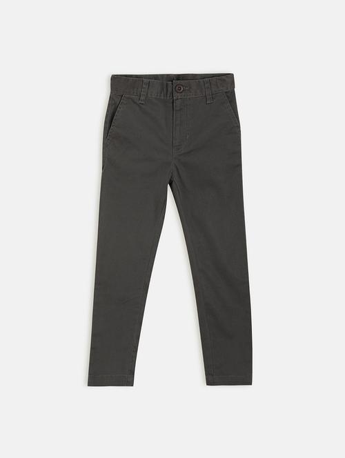 grey cotton chinos trouser - 17421857 - Standard Image - 1