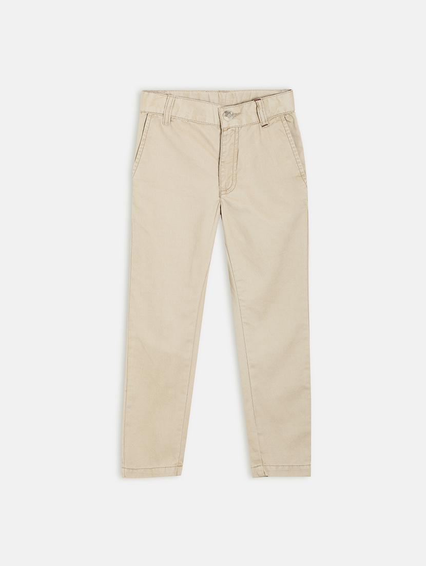beige cotton chinos trouser - 17421860 - Zoom Image - 1